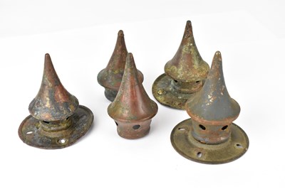 Lot 560 - Five German WWI pickelhaube ventilated spikes...