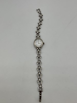 Lot 484 - MARCO VALENTINO; a lady's silver quartz...