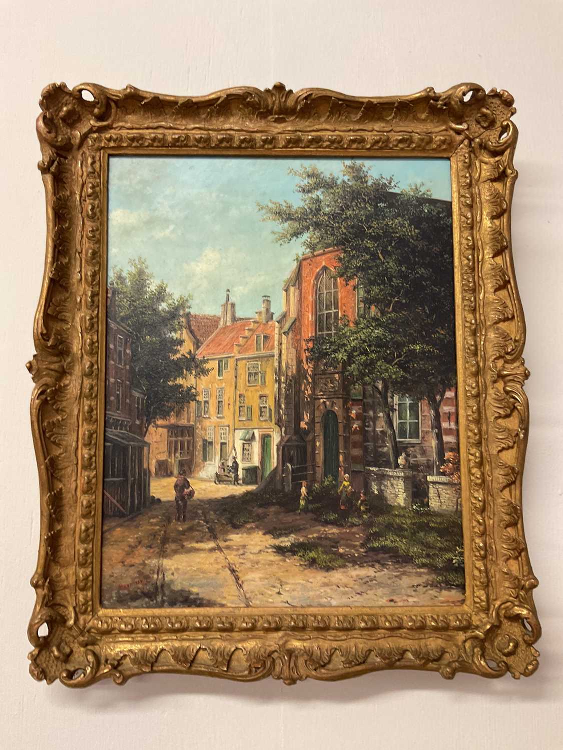 Lot 302 - HERMANN; oil on board, Continental street...