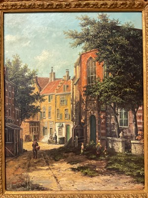 Lot 302 - HERMANN; oil on board, Continental street...