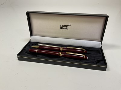 Lot 49 - MONTBLANC; two ballpoint pens presented in...