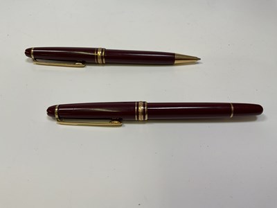 Lot 49 - MONTBLANC; two ballpoint pens presented in...