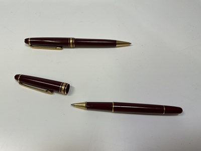 Lot 49 - MONTBLANC; two ballpoint pens presented in...