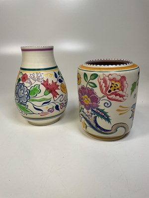 Lot 149 - POOLE POTTERY; a hand painted vase of...