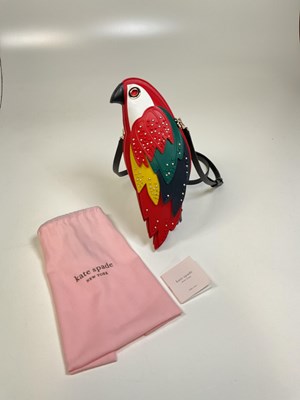 Lot 128 - KATE SPADE; a bag in form of parrot with strap...