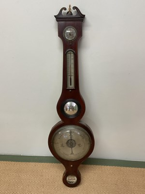 Lot 317 - J SCHALFINO, TAUNTON; a Masonic barometer,...