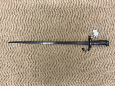 Lot 82 - A French Le Gras bayonet. Blade 52cm long.