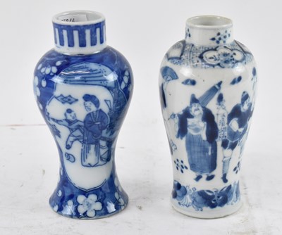 Lot 546 - Two Chinese blue and white porcelain vases,...