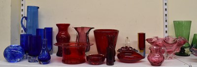 Lot 490 - A large mixed lot of coloured glass including...