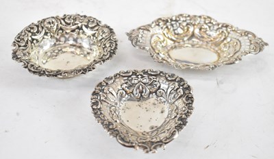 Lot 646 - Two late Victorian hallmarked silver pierced...