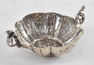 Lot 653 - A Continental white metal twin handled bowl of...