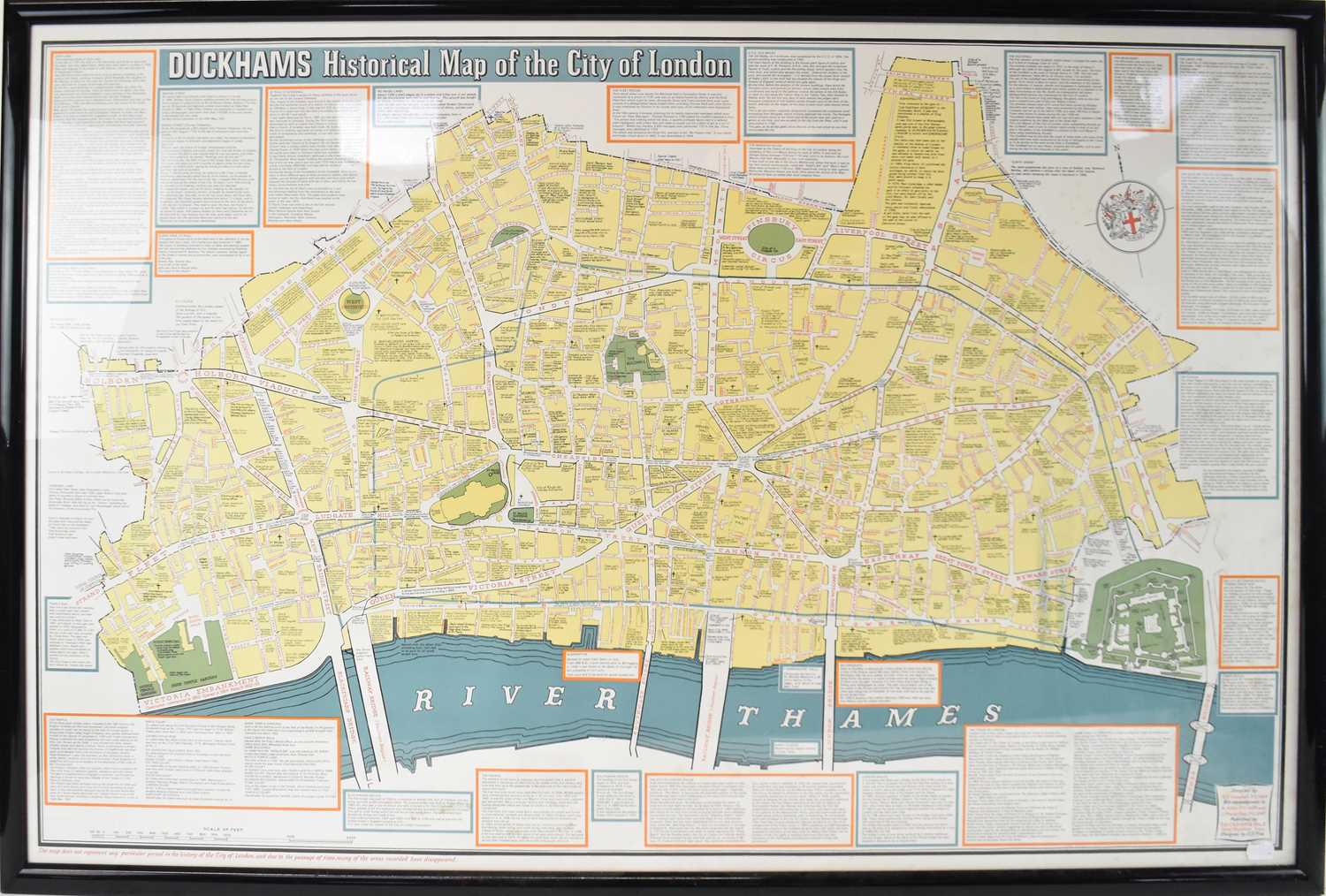 Lot 149 - A Duckhams historical map of the City of...