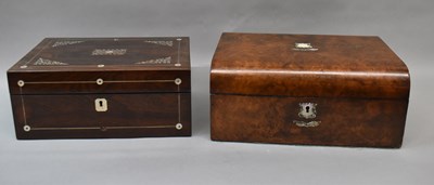 Lot 383 - A Victorian rosewood and mother of pearl...