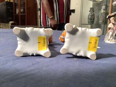Lot 449 - Five 19th century porcelain figures,...