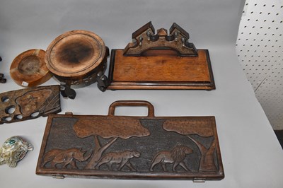 Lot 414 - A small group of treen including Oriental...