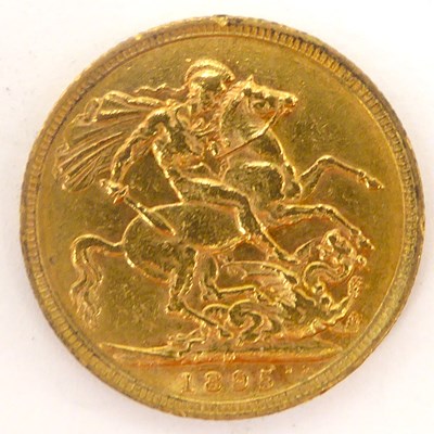 Lot 866 - A Victorian sovereign 1895, George and Dragon,...