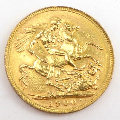 Lot 868 - A Victorian sovereign 1900, George and Dragon,...