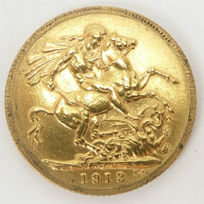 Lot 859 - A George V sovereign 1913, George and Dragon,...