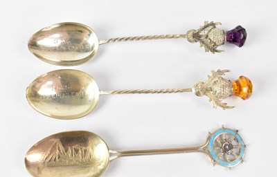 Lot 263 - Seven silver commemorative spoons for the...