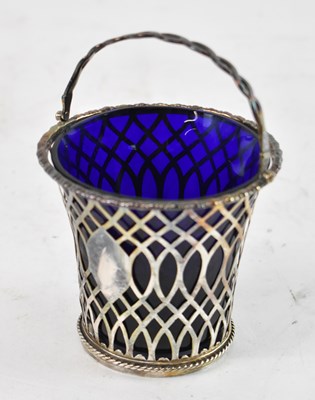 Lot 648 - A George III hallmarked silver pierced basket...