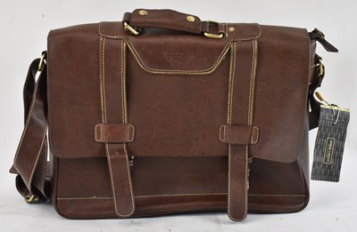 Lot 408 - GIORGIO ARMANI; a bronze leather satchel with...