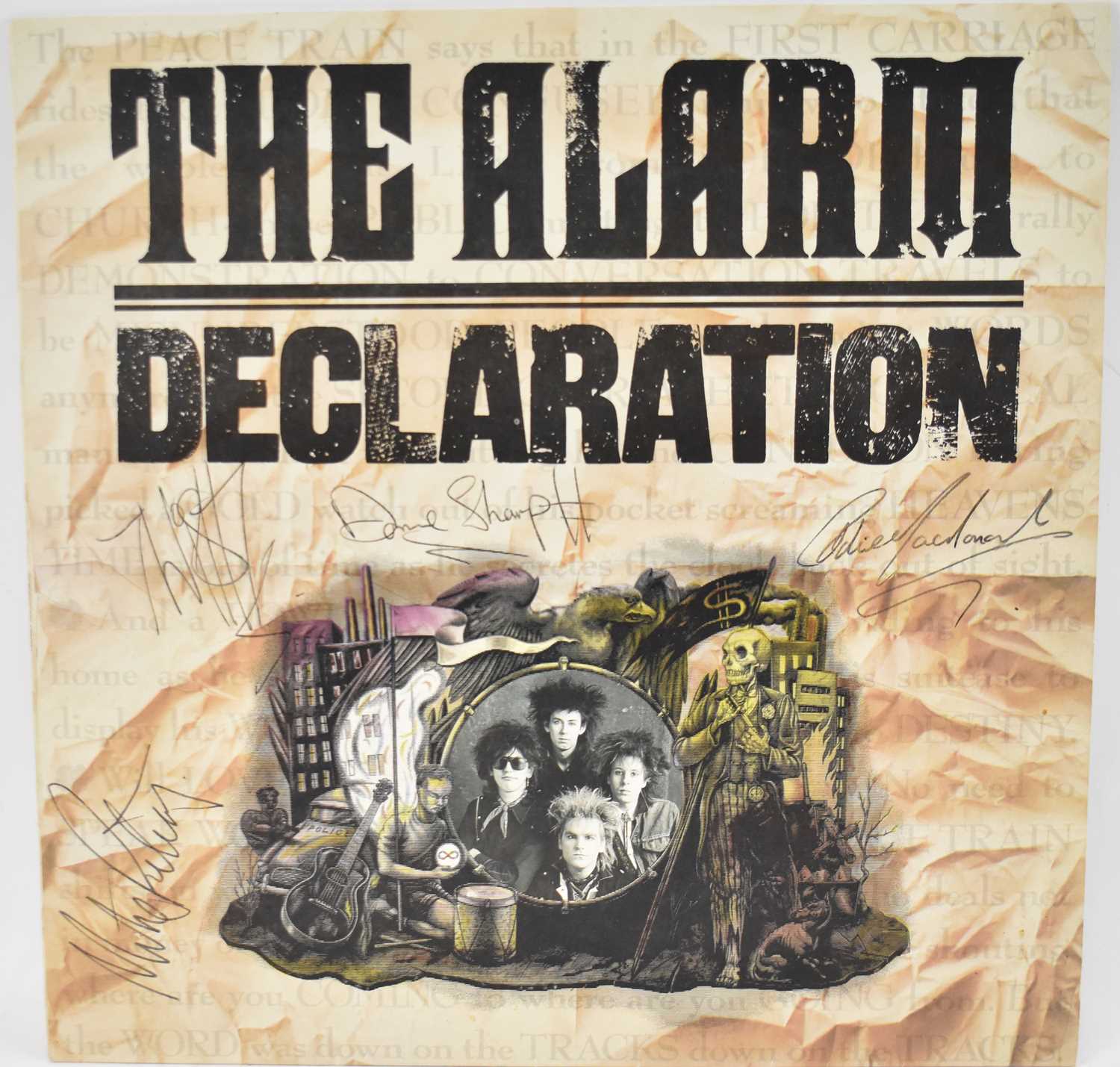 Lot 413 - THE ALARM; 'Declaration', signed and stamped...