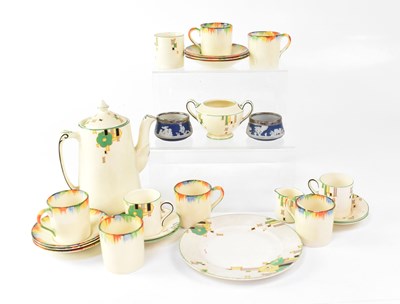 Lot 444 - Two Art Deco part coffee services, including a...