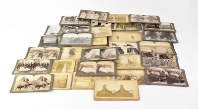 Lot 186 - A small quantity of stereoscopic slides,...