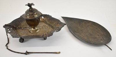 Lot 394 - An Indian white metal incense burner of...