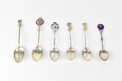 Lot 266 - Six silver commemorative spoons for the old...