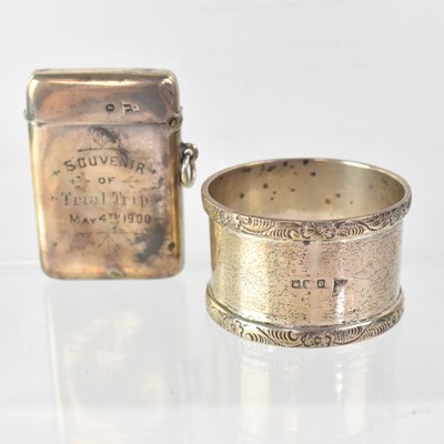 Lot 291 - Two shipping line commemorative silver items...