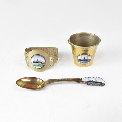 Lot 283 - Three silver plated commemorative items for...