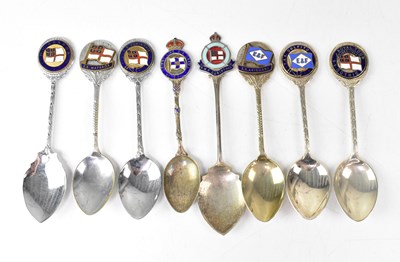 Lot 248 - Eight commemorative souvenir spoons for Shaw...