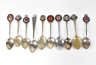 Lot 249 - Ten commemorative souvenir spoons for Bibby...