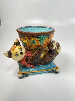 Lot 146 - JEROME MASSIER FOR VALLAURIS; a Majolica cat...