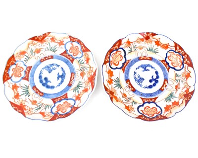 Lot 668 - Two Japanese Imari patterned plates, unmarked,...