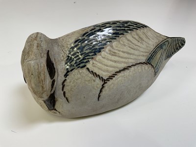 Lot 186 - JANET HAMER; a studio pottery duck.