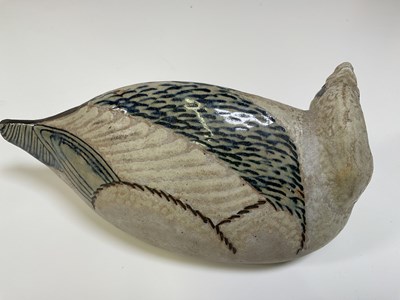 Lot 186 - JANET HAMER; a studio pottery duck.