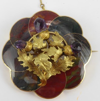 Lot 1038 - A 19th century Scottish gold and polished...