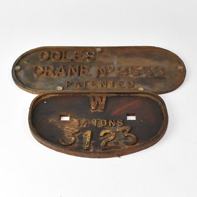 Lot 192 - Two vintage cast iron railway signs, inscribed...