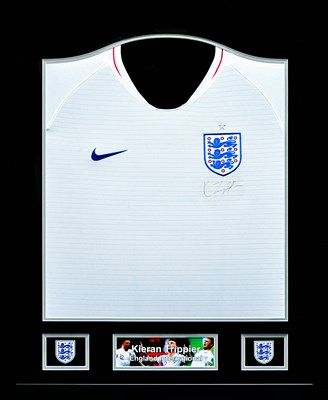 Lot 6 - KIERAN TRIPPIER; a signed England shirt,...
