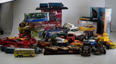 Lot 62 - Two boxes of diecast model vehicles,...