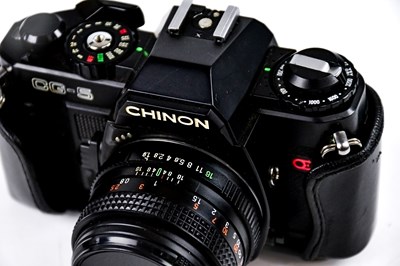 Lot 55 - Four vintage camera bodies to include Chinon...
