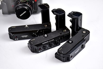 Lot 55 - Four vintage camera bodies to include Chinon...