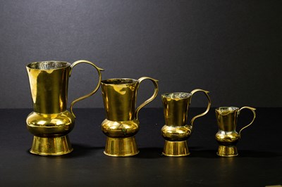 Lot 15 - A set of four 19th century brass thistle...