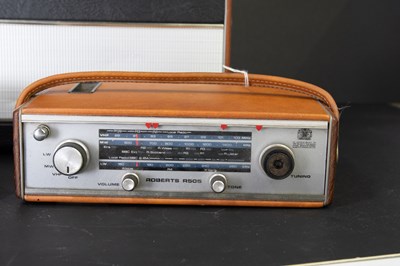 Lot 11 - ROBERTS; a teak framed R707 radio, together...