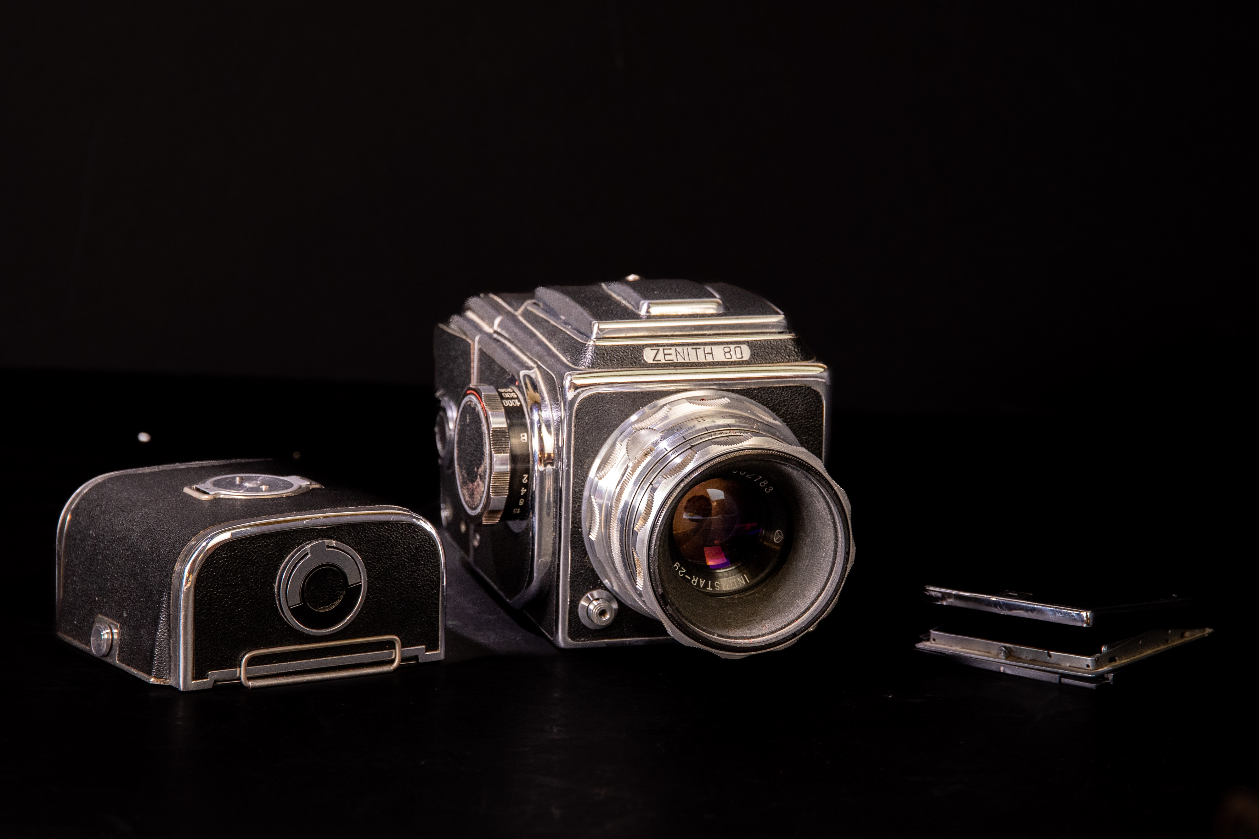 Lot 53 ZENITH; an 80 camera with accessories and