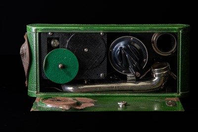 Lot 9 - THORENS; a vintage portable gramophone with...