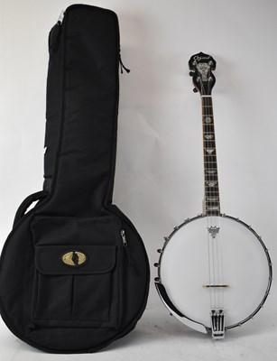 Lot 343 - A modern Ozark custom tonebell tenor banjo...