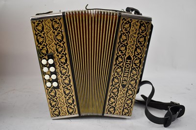 Lot 338 - A modern Hohner diatonic 2915GC accordion,...